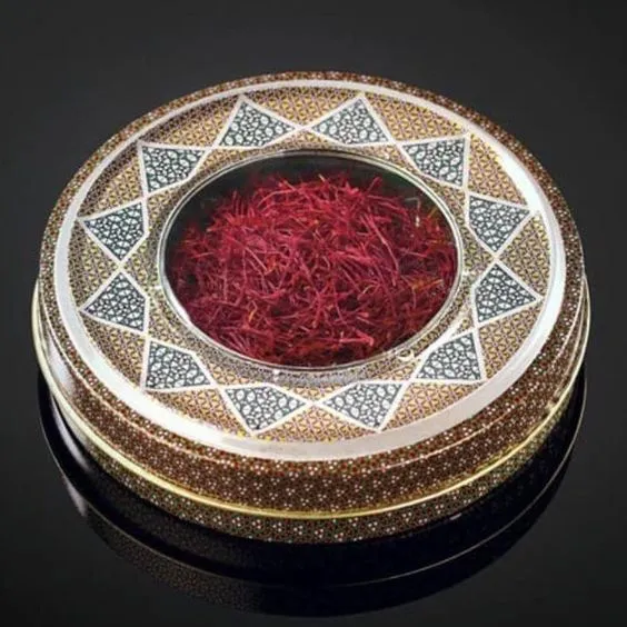 Saffrona 1 g Economy saffron tin Saffrona Afghan saffron threads in a simple 1 g metal tin