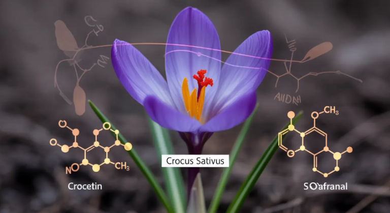 Saffron threads accompanying an article on side effects and safety