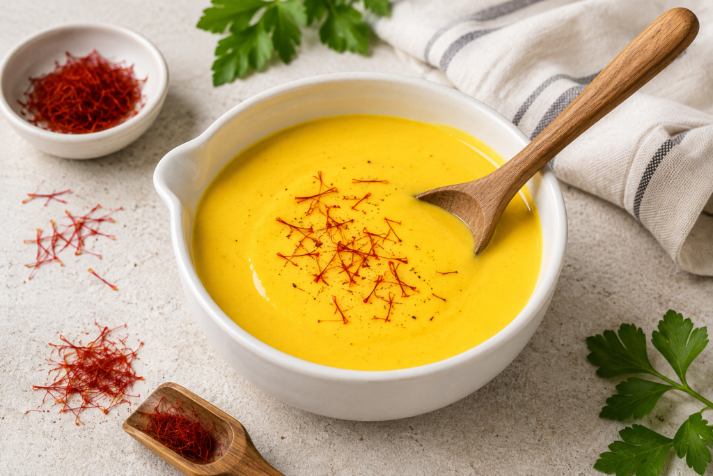 Basic Saffron Sauce — A Light Sauce for Fish, Vegetables & Rice