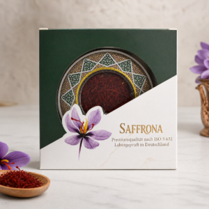 Premium Safran Geschenkdose von SAFFRONA - Aromaschutz für deutsches Klima